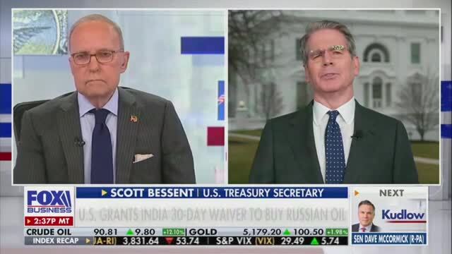 Bessent Says Trump ‘May Unsanction’ Russian Oil to Try to Bring Down Prices Amid Iran War