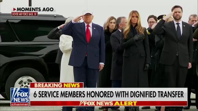 Trump Participates in a Dignified Transfer as 6 Soldiers Killed in Iran Are Transferred Back to the U.S.