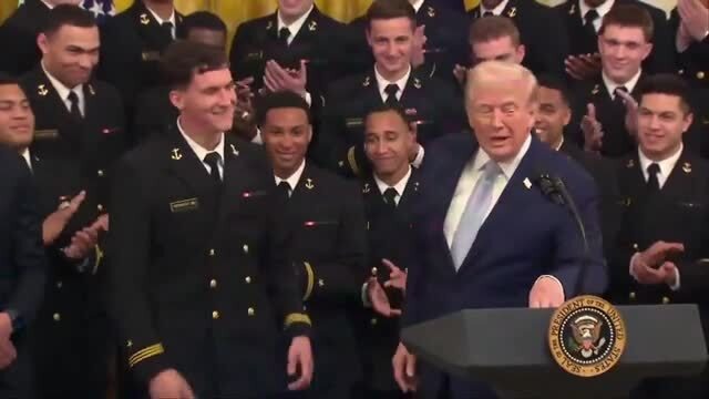 Trump to Navy QB Horvath Blake: ‘You Can Run It, You Can Throw It! What Do You Think, NFL Material?’