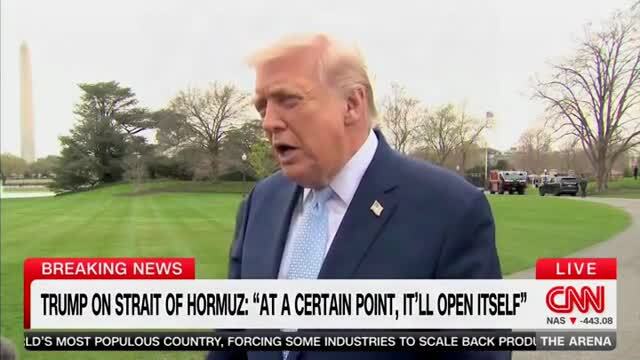Trump on Strait of Hormuz: ‘At a Certain Point, It’ll Open Itself’