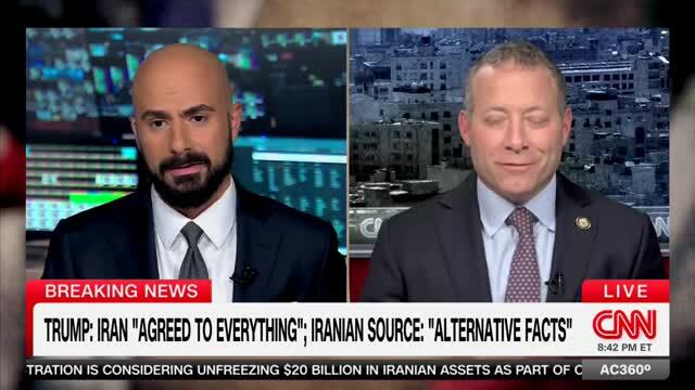 Rep. Josh Gottheimer on Iran’s Alternative Fact Claims After Trump’s Announcements: ‘It’s a Negotiation,’... ‘There’s a Lot of He Said, She Said’