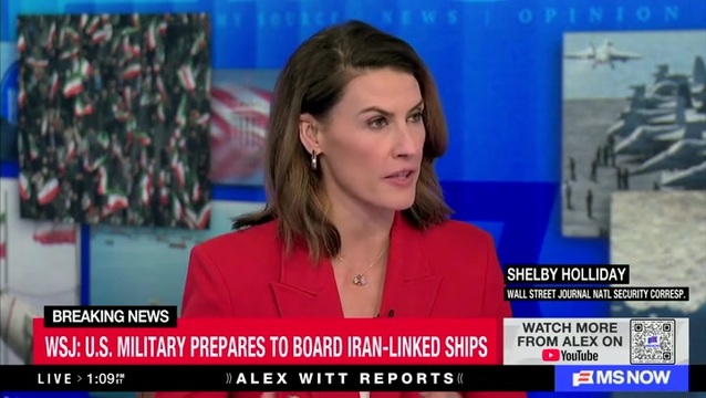 Shelby Holliday: The U.S. Will Seize Oil Tankers and Commercial Vessels That Are Tied to Iran, This Could Happen in the Pacific and Other Areas