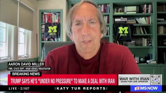 Aaron David Miller: ‘It Would Take a Miracle’ to Get a Breakthrough in Peace Negotiations with Iran Now