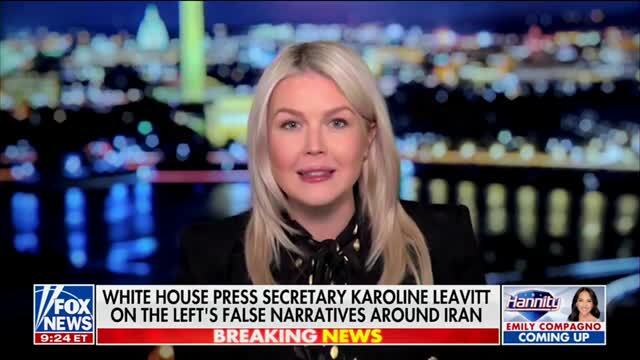 Leavitt: American Media Outlets Are Rooting for Iran