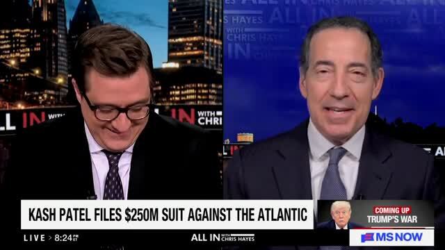 Raskin: Kash Patel ‘Is on the Run Now,’ ‘Basically Done Everything Other than Run the FBI in the Interests of the American People’