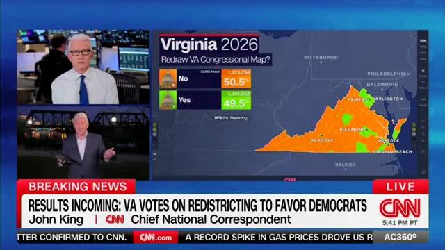 CNN: Virginia Redistricting Will Move the Dial for Dems ‘in a Year Where the President Is So Unpopular’