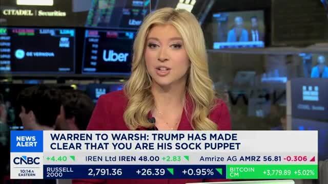 Sen. Warren: Kevin Warsh’s Job Yesterday Was to Show Just a Little Tiny Bit of Independence and He Just Couldn’t Do That