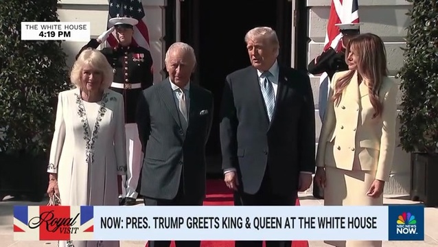 NBC News: President Trump Greets King Charles and Queen Camilla at the White House