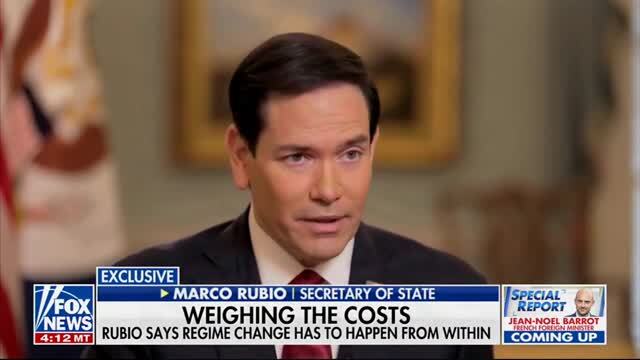 Rubio: Changing the Regime in Iran Is Something Pressure Can Bring About