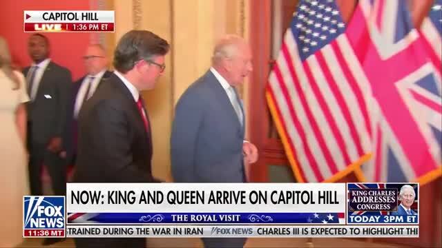 Fox News: King Charles Is Greeted by Speaker Johnson on Capitol Hill