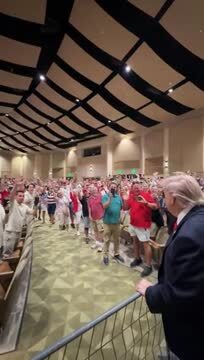 Trump Stops By to Say Hello to the Crowd in the Villages