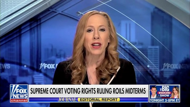 Kim Strassel on Voting Rights Ruling: Probably Only a Handful of States Will Change Their Maps Because of the Timing of This