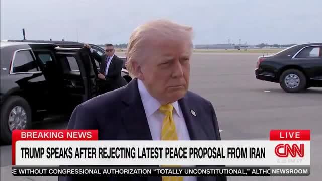 Trump on Restarting Strikes on Iran: ‘I Can’t Tell That to a Reporter, But It’s a Possibility