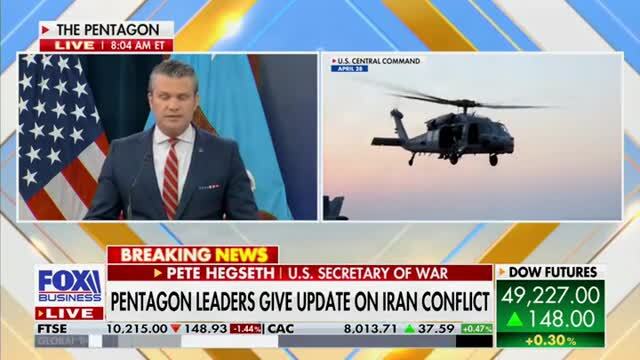 Sec. Hegseth: American Ships Led the Way Showing the Iranians Do Not Control the Strait of Hormuz