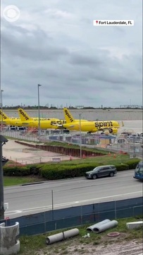 CBS: Spirit Airlines Planes Were Seen Parked at Airports Across the Country Days After Shut Down