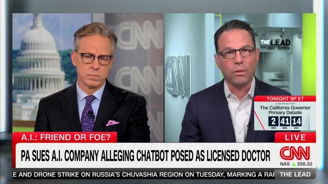 Gov. Josh Shapiro: ‘We Took Action Here in Pennsylvania to Stop’ This AI Chatbot Held out as ‘An Expert in Psychology’