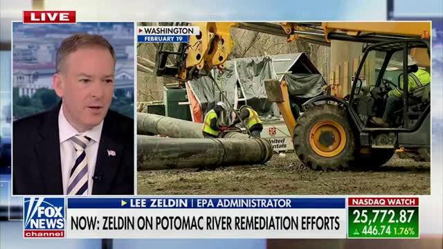 EPA Lee Zeldin on Wastewater Cleanup of the Potomac: We Covered the Contaminated Soil, We Flushed Out The C&O Canal Using Fresh Water