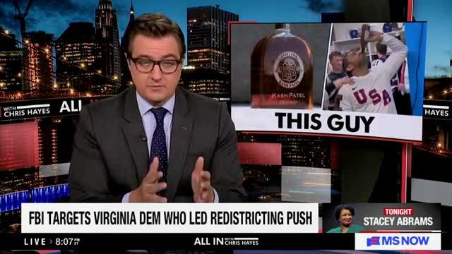 Chris Hayes: FBI Targets Virginia Dem After Kash Patel Was Mocked on SNL, Trump Admin ‘Forfeited Any Presumption of Regular Order or Good Faith’