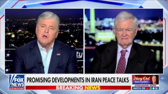 Gingrich: ‘Huge Victory’ for Trump if Iran Backs off from Strait of Hormuz and Turn over Uranium Material