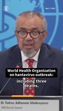 WHO’s Dr. Tedros: We Assess the Public Risk of Hantavirus as ‘Low’