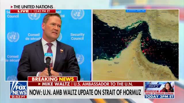 Amb. Waltz on Hormuz: Imagine Throwing Mines in the Straits of Gibraltar, Then Start Charging Shipping to Pass, ‘We Have to Address These Violations’