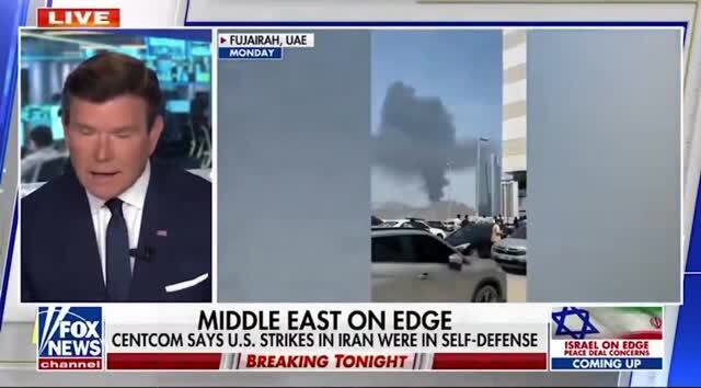 Fox News: U.S. Carried Strikes at a Key Port in Iran in Self Defense Days After Iran Fired 15 Ballistic and Cruise Missiles at a Port in UAE