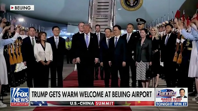 Fox News: Trump Gets Warm Welcome at Beijing Airport