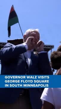 Tim Walz Visits George Floyd Square on Memorial Day, Misses Veterans Ceremony