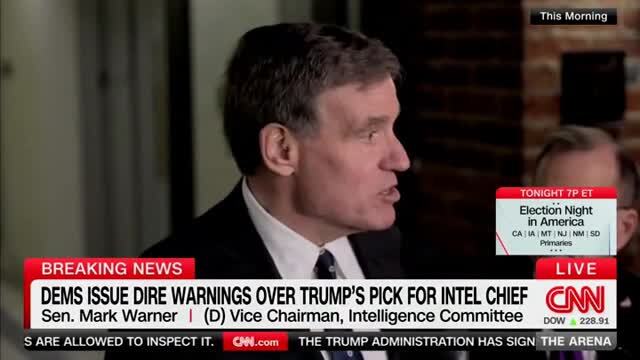 Dem Sen. Mark Warner on Trump’s Pick for Acting DNI: ‘Mr. Pulte Has Absolutely No Intelligence Background’