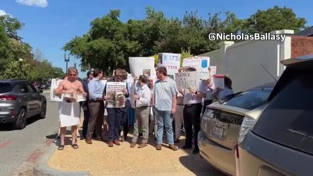 Protestors Chanting Outside of Maine U.S. Senate Candidate Graham Platner’s Meeting with Senators