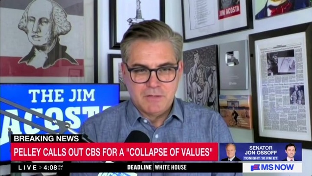 Jim Acosta Slams CBS: ‘An Ideological and Partisan Political Project on the Part of the Ellisons’