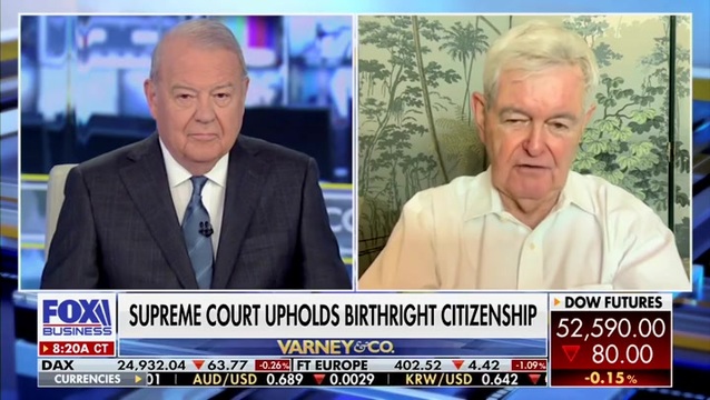 Newt Gingrich: None of the Founding Fathers Would Think Birthright Citizenship Makes Any Sense