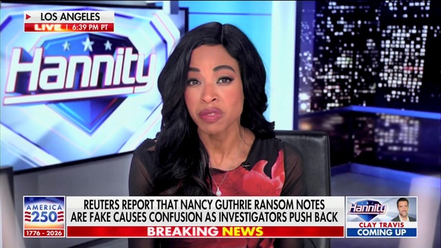 Fox News: FBI Determines All Ransom Notes About Nancy Guthrie Were Fake