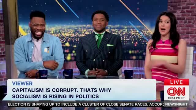 Conservative CNN Panel Laughs at Viewer Comment: ‘Capitalism Is Corrupt, That’s Why Socialism Is Rising’
