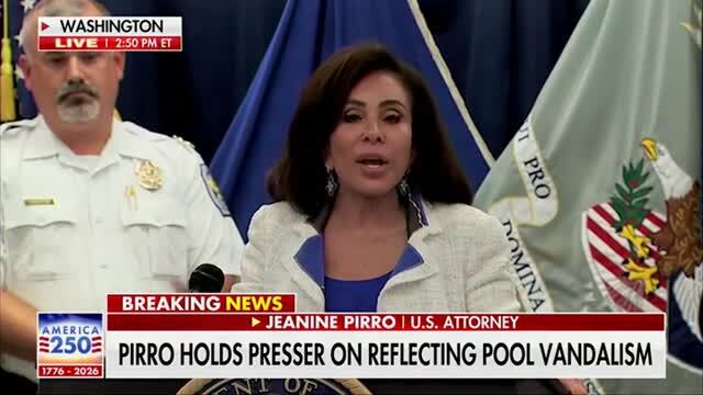 Jeanine Pirro: The Way Our National Monuments Are Vandalized Is ‘Not the Way of Civilized Society, It’s Anarchy’