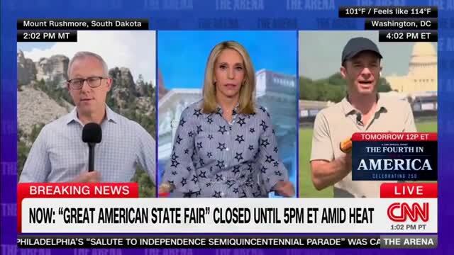 CNN: Extreme Temperatures Close ‘Great American State Fair’ in D.C. as Heat Index on National Mall Exceeds 110°F