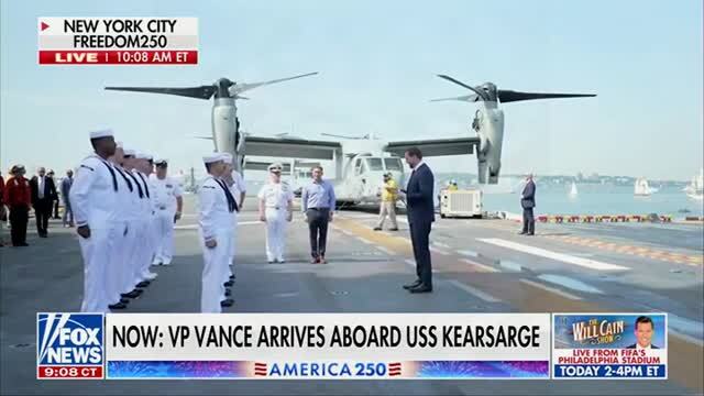Fox News: VP Vance Arrives Aboard USS Kearsarge