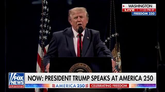 Trump: Because of the Founding Fathers’ Genius, ‘We Remain the Finest People on the Planet After 250 Yrs.’