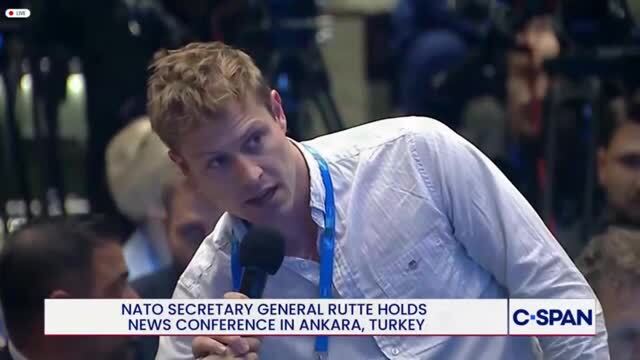 Reporter to NATO Sec. Gen. Rutte: ‘Does This Have Any Effect on Your Self-Respect When You Sit Next to [Trump] and Say Nothing?’