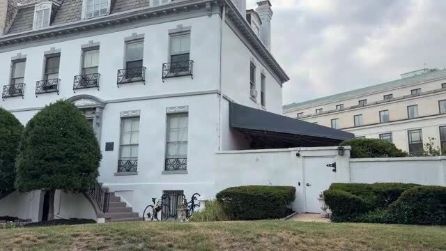 Loud Music Could Be Heard Coming from the Patio of the Mott House, Owned by the Democratic Senatorial Campaign Committee