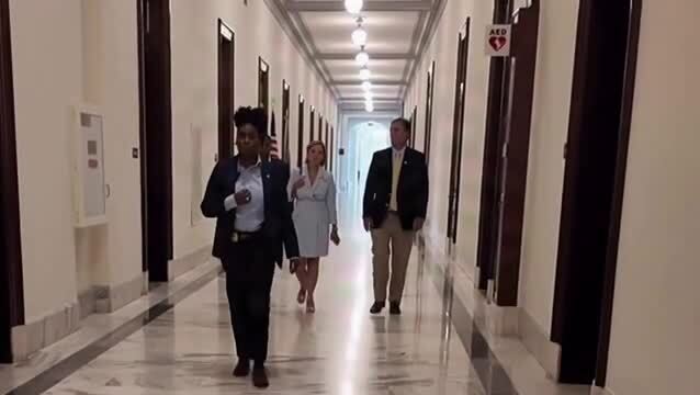 Newly Sworn-In Senator Darline Graham Nordone Was Spotted Tuesday with a Security Detail on Capitol Hill