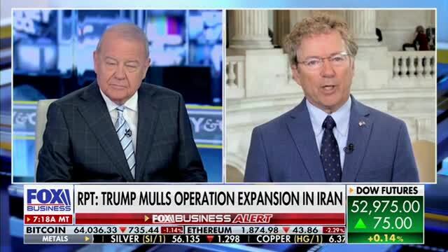 Rand Paul on Iran War: ‘If It’s Not Working Well, I Don’t Know that Expanding It Will Make It Better’