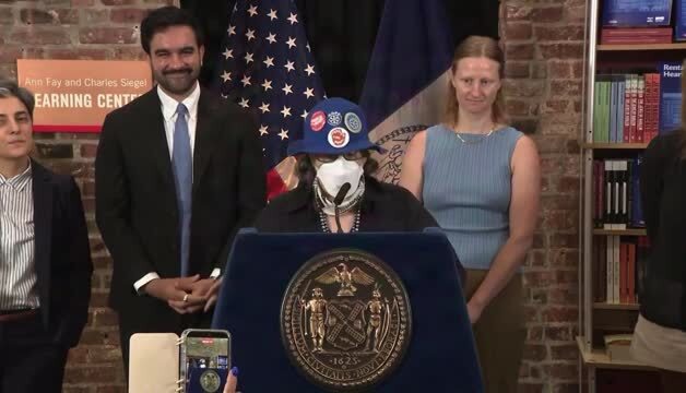 Mamdani Housing Event Features a Lady in a Mask Ranting About Her Landlord, Declaring ‘Eviction’ Is ‘Violence’