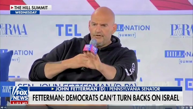 Sen. Fetterman Says He Would Leave the Democratic Party if It Becomes Anti-Israel