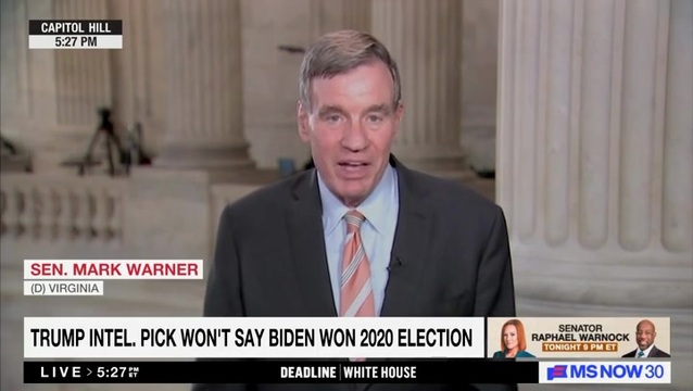 Sen. Warner: ‘It Seems To Be a Prerequisite that No Trump Nominee Can Acknowledge the Truth About What Happened in 2020’