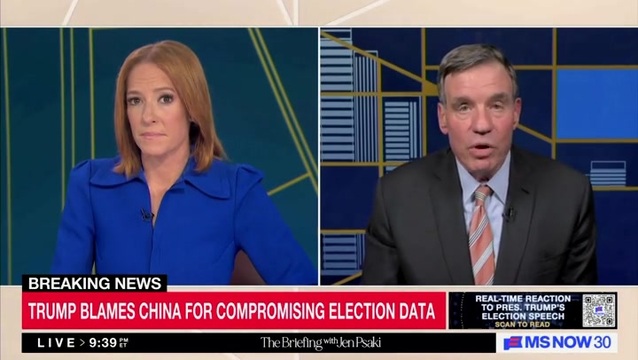 Mark Warner: Donald Trump Will Not Win a Free and Fair Election, He Will Do Anything to Intervene, to Corrupt Our Elections
