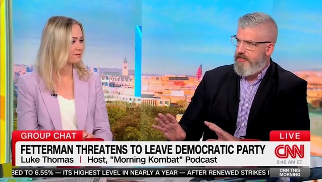 Luke Thomas on Fetterman Threatening to Leave the Democratic Party: ‘I’ll Help Him Pack His Bags’