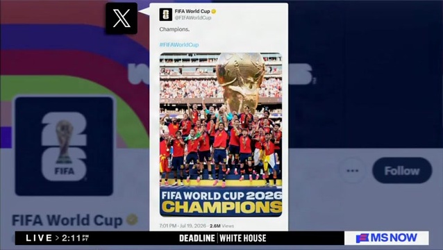 MS NOW’s Nicolle Wallace: FIFA Cropped Trump Out of a Photo Like ‘a Teenager Crops Out Someone on Their Instagram’