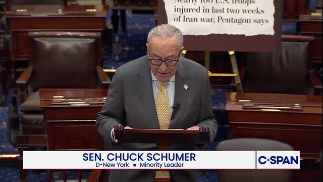 Sen. Schumer Slams Pete Hegseth Over Iran: ‘It’s an Absolute Disgrace,’ He Has Withheld Casualty Numbers on the Iran War