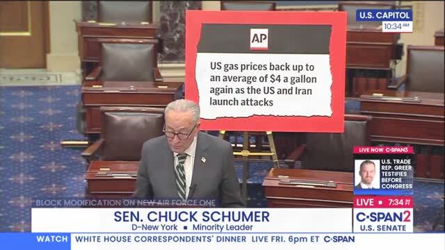 Schumer: Trump’s Corruption Truly Knows No Limits, Now He Wants Taxpayers to Pay for His $400M Foreign Jet